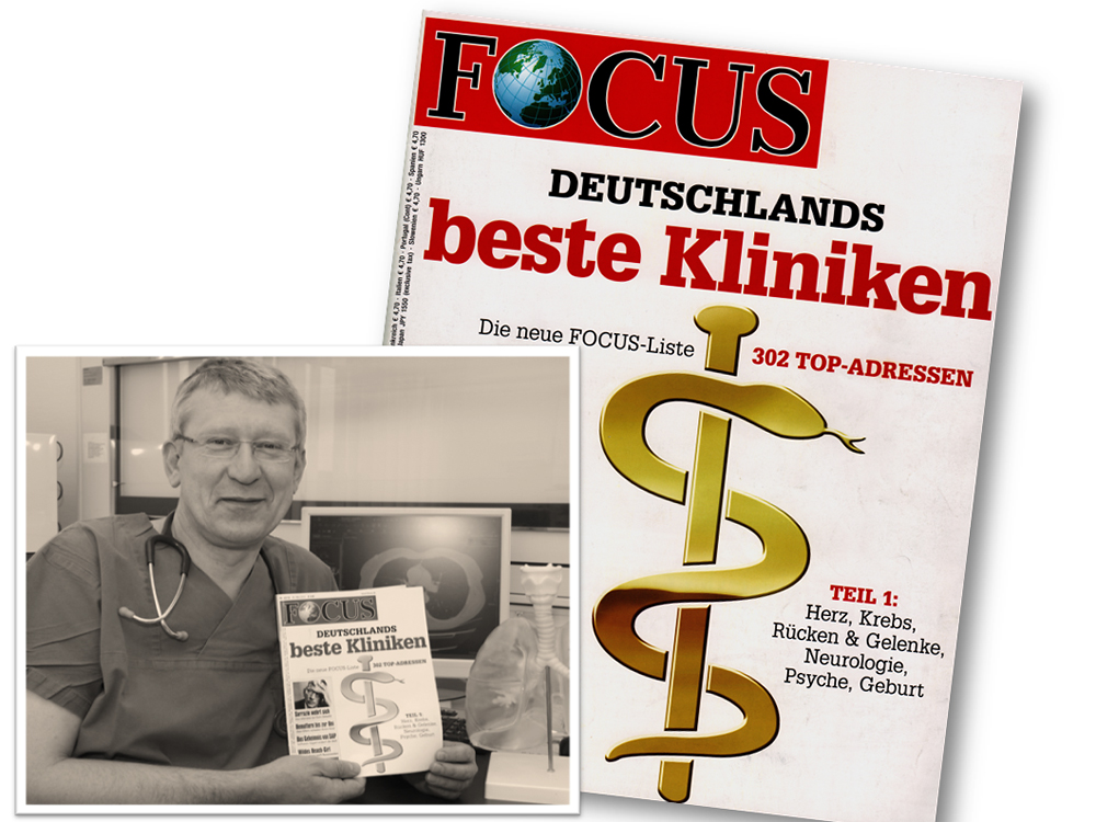Dr. med. Ludger Hillejan auf Zeitungsausschnitt Focus-Bestenliste